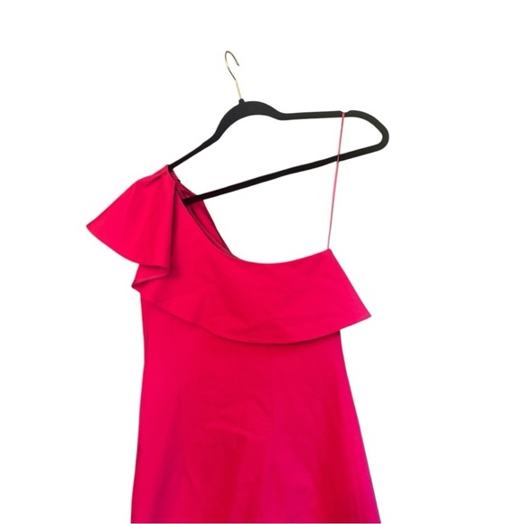 NWT Tara Jarmon Pink One Shoulder Dress EU Size 36 (US Size 6) - Picture 4 of 10